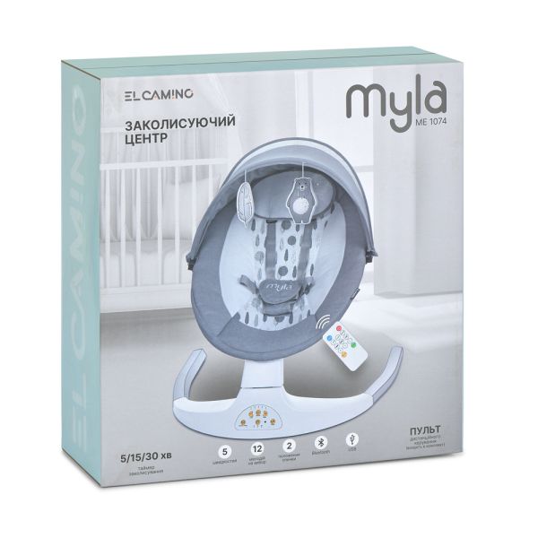 Укачивающий центр ME 1074 MYLA Soft Gray — фото 7